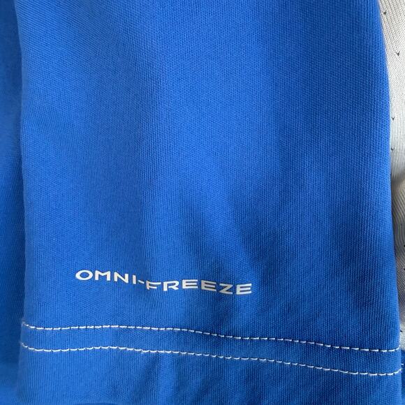 Columbia PFG Long Sleeve Shirt XL Blue Omni Freeze Cooling Fishing Outdoor Boat - Picture 6 of 13